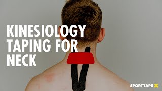 Kinesiology Taping for Neck Pain  How to Apply Kinesiolgy Tape [upl. by Imoan59]