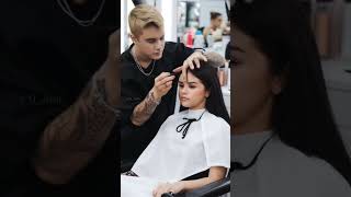 Justin Bieber and Selena Gomez are in a beauty saloon 🥰 selenagomez justinbieber shorts fyp [upl. by Eshelman]