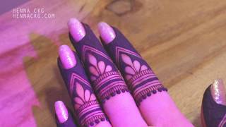 EASY BOLD HENNA DESIGN FOR FINGERS by Henna CKG [upl. by Acinoev277]