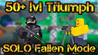 50 lvl Triumph SOLO Fallen Mode Turret and Militant Roblox Tower Defense Simulator [upl. by Halsted277]