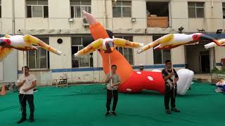 Walking Inflatable Balloon Airglow Bird for Advertising Stagedesign Decoration [upl. by Lecram594]