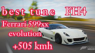 fastest tune for Ferrari 599xx evolution 2012 fastest car in Forza horizon 4 [upl. by Crista]