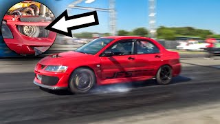 950HP Lancer Evo VIII Big Turbo 4G63 runs 9s [upl. by Annaehr877]