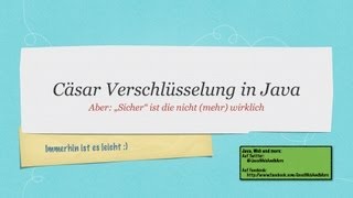 Die Cäsar Verschlüsselung in Java [upl. by Malynda805]