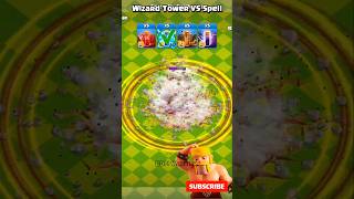 Max Level Wizard Tower VS 5x Spell  Epic Fight 😱💯 clashofclans cocshorts coc shorts [upl. by Malorie906]