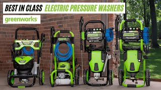 Best In Class Electric Pressure Washers From Greenworks [upl. by Cirderf430]