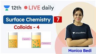 CBSE Class 12 Surface Chemistry L7  Colloids  Chemistry  Unacademy Class 11 amp 12  Monica Maam [upl. by Launamme64]