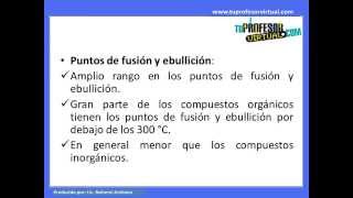 Propiedades de los Compuestos Orgánicos  Lección Teórica [upl. by Naimed]