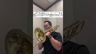 Alpine Symphony Trombone Excerpt trombone strauss orchestralexcerpt [upl. by Anaeed46]