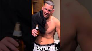 Nate Diaz IMMEDIATELY AFTER BEATING Jorge Masvidal CELEBRATES with a BEER [upl. by Swords268]