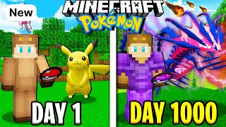 I Survived 1000 Days in Minecraft POKEMON Movie [upl. by Seka888]