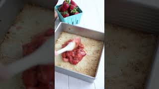 Sweet Summer Ahead Keto Strawberry Rhubarb Bars ketobaking [upl. by Keldon]