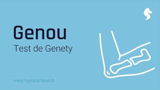 Genou  Test de Genety [upl. by Prendergast382]