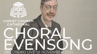 Choral Evensong  Recorded live Friday 1st November 2024 [upl. by Akinajnat]