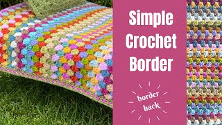 THIS IS THE SIMPLEST CROCHET BORDER YOU WILL EVER MAKE  linen Stitch Crochet Border [upl. by Ednutabab]