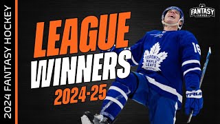 LEAGUE WINNERS  202425 Fantasy Hockey Draft Advice [upl. by Airtened173]