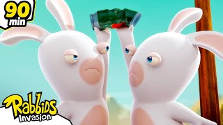 Rabbids are lost in the desert  RABBIDS INVASION  90 Min Compilation  Cartoon for kids [upl. by Clarabelle312]