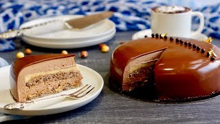 🌰ENTREMETS au CHOCOLAT et NOISETTES Un délicieux gâteau pour Paques Easter chocolate mousse cake 🍫 [upl. by Dickinson64]