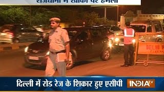 Road rage Delhi ACP brutally assaulted [upl. by Ahseiyt]