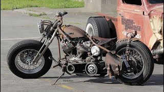 Rat Rod Motorcycles  Hard To Miss Motorcycles Rat Rod Style🐀🐀 [upl. by Dnalrah735]