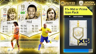 FIFA 22 Worlds First 91 Mid or Prime Icon Upgrade Packs [upl. by Luhe]