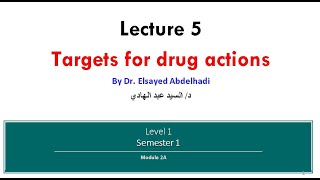 Lecture 5  Targets for drug actions and doseresponse Curve Dr Elsayed Abdelhadi 2023  2024 [upl. by Rust]