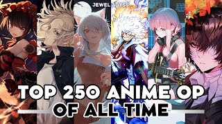 My Top 250 Anime Openings of All Time 2023 [upl. by Chivers]