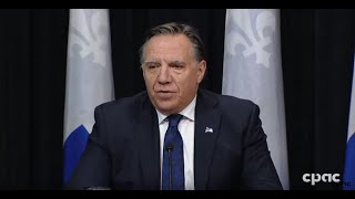 Le premier ministre du Québec François Legault présente une mise à jour sur la COVID19  19 mars [upl. by Norwood919]