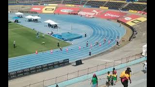 Wolmers Natrece East blazes to victory in class 3 girls 200m  champs 2024 [upl. by Tarryn]