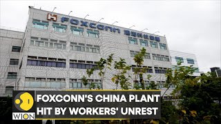 Protests erupt at Foxconn’s largest iPhone factory in China  International News  English News [upl. by Eyram]