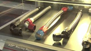 Aeroquips New Teflon Hose Line at SEMA 2011 [upl. by Nyledaj930]