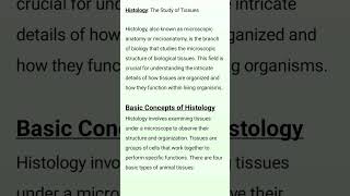 Explanation Of Histology And Basic Concept Of Histology histology Conceptofhistology [upl. by Luanne421]