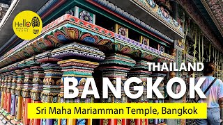 Walking Tours Sri Maha Mariamman Temple Bangkok Silom Road bangkok thailandtravel [upl. by Nhguavahs551]