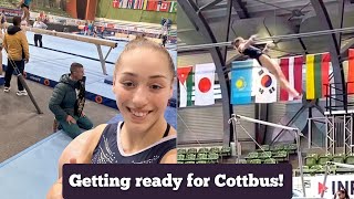 Kaylia Nemour Bars Podium Training  2024 Cottbus World Cup [upl. by Monafo]