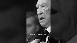 Bundeskanzler Konrad Adenauer spricht über das Nationalgefühl [upl. by Laeno]