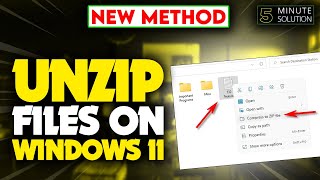 How to unzip files on Windows 11 2024 [upl. by Oliviero]