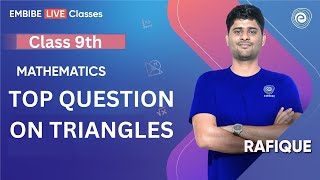 Top Question on Triangles  Class 9 Mathematics  NCERT Maths I Rafique Sir [upl. by Imena406]