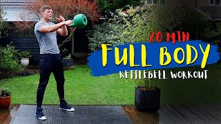 Intense 20 min Full Body Kettlebell Workout  No Repeat [upl. by Aneloj]