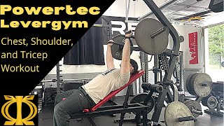 Powertec Levergym Chest Shoulder and Tricep Workout  Part 1 [upl. by Normand]