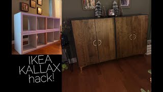 IKEA Kallax hack  Credenza Cabinet  DIY [upl. by Rocky]