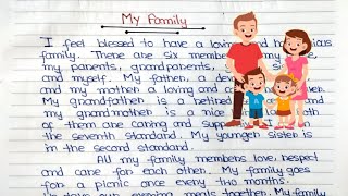 My Family Essay in English  My Family Paragraph in English Writing 10 Lines on My Family [upl. by Dream]