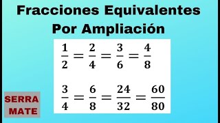 Fracciones Equivalentes Por Ampliación [upl. by Lehsreh]