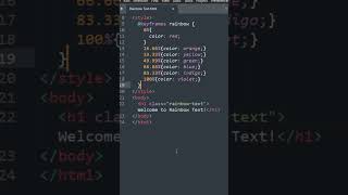 Rainbow Text  HTML CSS codingbipro [upl. by Bethesde]