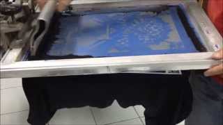 HOW TO PRINT TSHIRT  SILKSCREEN PRINT CMYK ON BLACK SHIRT [upl. by Airym878]