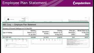 How to read your Computershare Employee Plan Statement US Plan Sponsors [upl. by Corvese]