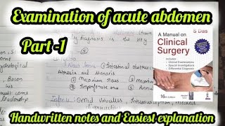 Examination of acute abdomen clinical SURGERY s das  mbbs surgerylecture [upl. by Dupin]