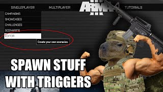 How to make something SPAWN or DESPAWN with the ShowHide Module  Arma 3 Eden Editor Tutorial [upl. by Anelehs59]