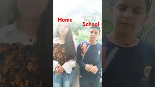 Home V S School ytshorts comedy youtubeshorts [upl. by Ellinej]