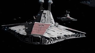 Republic Venator Class Star Destroyer Fleet Exiting Hyperspace  Short Animation [upl. by Isus86]