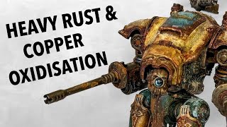 Easy rust effects using dirty down rust and verdigris WARHAMMER 40K [upl. by Jamal]